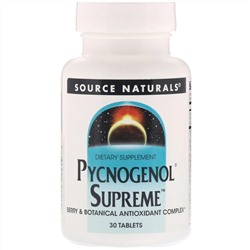 Source Naturals, Пикногенол Supreme, 30 таблеток