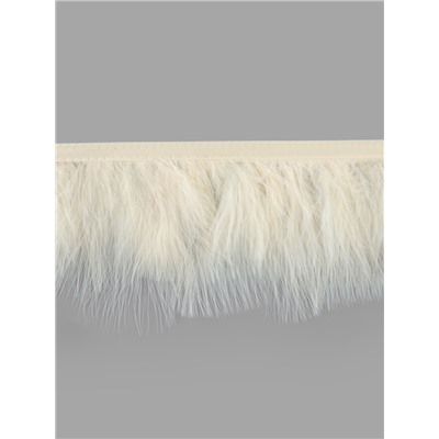 Перья марабу декоративные, на ленте, 8-10 см, 5±0.5 м, бежевые