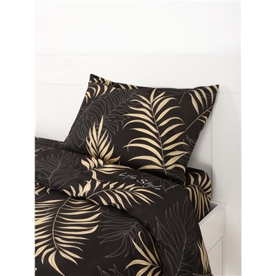 Постельное бельё 1.5-спальное «Экономь и Я», микрофибра 60 г/м², чёрное, золотое