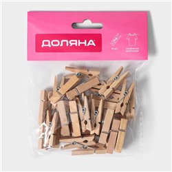 Прищепки для белья Доляна «Мини», деревянные, 3.5×0.7×1 см, см, 30 шт.
