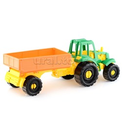 Трактор "Иван" с бортовым прицепом Фермерский