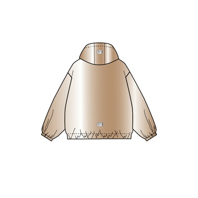 Куртка текстильная с полиуретановым покрытием для девочек (ветровка)