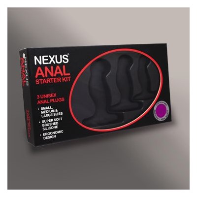 Набор из 3 массажеров простаты чёрного цвета NEXUS ANAL STARTER KIT