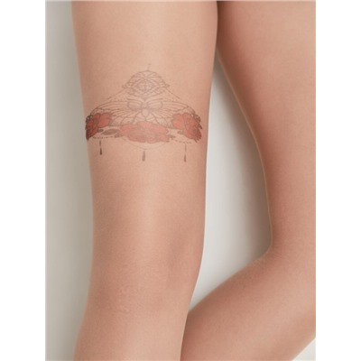 Колготки женские CONTE колготки TATTOO с рисунком Butterfly