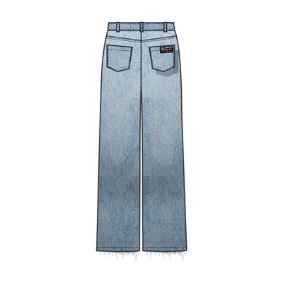 Брюки текстильные джинсовые для девочек