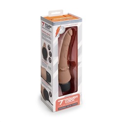 Кофейный анальный вибратор 7  Slim Anal Realistic Vibrator - 20 см.