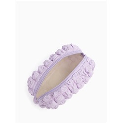 Косметичка на молнии женская, с подкладкой, маленькая, для косметики, лекарств, прокладок, нежно-сиреневая