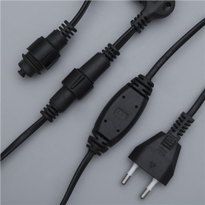 УЦЕНКА Гирлянда «Занавес», 2×3 м, IP44, УМС, 760 LED, 220 В, мерцание, тёмная нить, свечение белое