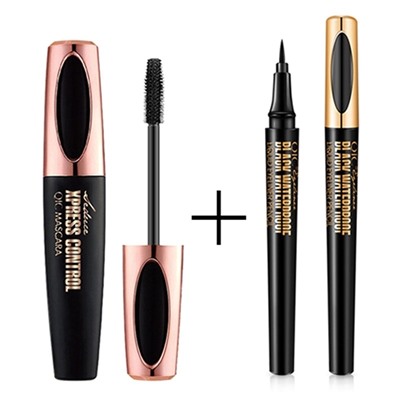 Million Pauline Набор Тушь для ресниц  и подводка для глаз 4D эффект, цвет черный