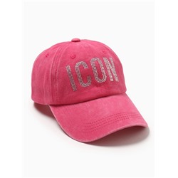 Кепка женская со стразами MIST Icon, розовая, размер 56-58