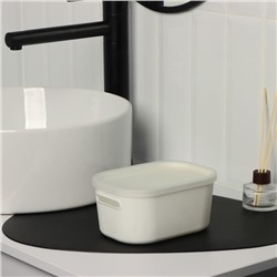 Контейнер для хранения с крышкой LaDom «Лёгкость», 17.8×12.7×8.4 см, белый