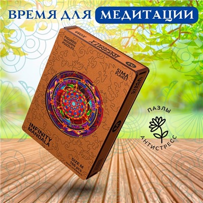 Пазл фигурный Infiniti Mandala, размер 22×22 см, 166 деталей