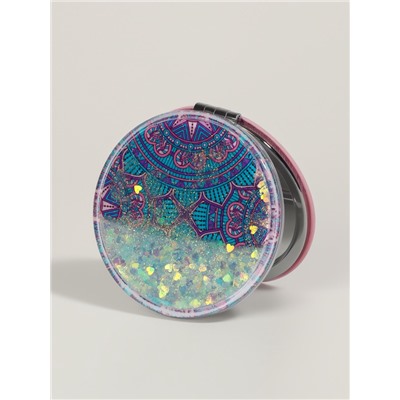 Зеркало складное «Мандала», d=7.2 см, с увеличением х2, МИКС