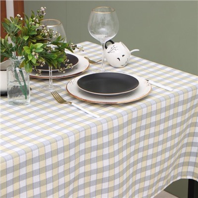 Скатерть «Этель», жёлтая, 140×180 см, 100% п/э