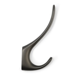 Крючок мебельный CAPPIO HEEL LIGHT, двухрожковый, цвет графит