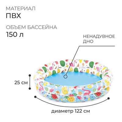 Бассейн надувной INTEX «Фрукты», 122×25 см, от 2 лет, 59421NP