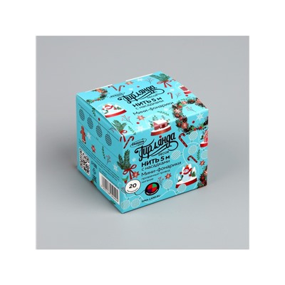 Гирлянда «Нить» 5 м с насадками «Мини фонарик», IP20, прозрачная нить, 20 LED, свечение мульти (RG/RB), мигание, 220 В