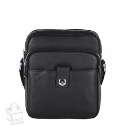 Сумка мужская кожаная 2601H black Heanbag
