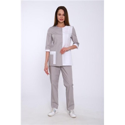 Костюм женский 227-1 (Белый и серый)