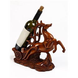 Подставка под бутылку TAKE IT EASY «Олень», полистоун под дерево, 17×12×28 см