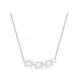 Колье из серебра с фианитами родированное 441-10-501р