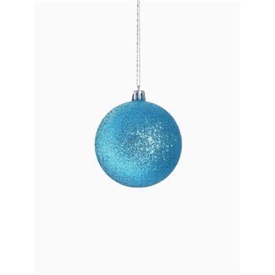 Ёлочные игрушки «Зимний домик», шары новогодние, d=8 см, набор 6 шт., голубой