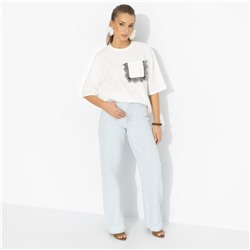 Футболка из мягкого хлопка, На стильной волне (белая)