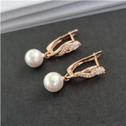 Серьги коллекция "Xuping" покрытие позолота, с иск. жемчугом,27181, арт.947.508