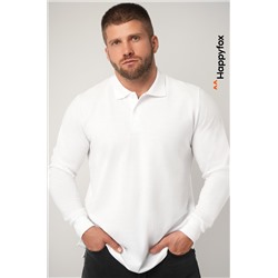 Мужской базовый лонгслив-поло Happyfox