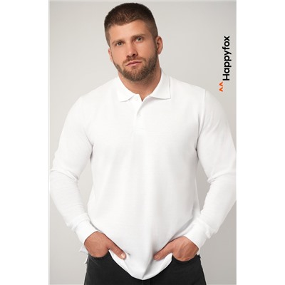 Мужской базовый лонгслив-поло Happyfox