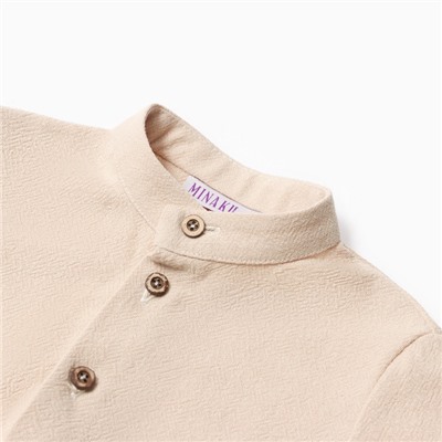 Комплект для мальчика (рубашка, шорты) MINAKU, рост 86-92 см, бежевый