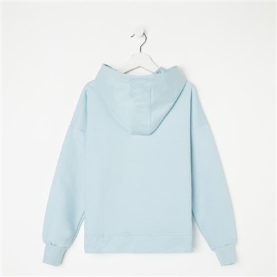 Худи для девочки I start, голубое, рост 152 см