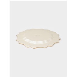 Тарелка подстановочная Magistro Rosella, d=33 см, стекло, бежевая