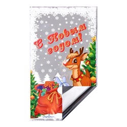 Пакет подарочный новогодний, для сладкого подарка «Оленёнок» 20×35 см