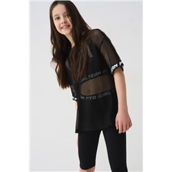 Комплект трикотажный для девочек: брюки (легинсы укороченные), топ, фуфайка (футболка) PLAYTODAY, 1243849