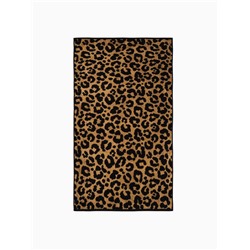 Полотенце махровое Этель «Леопард», 70×130 см, 100% хлопок, 420 г/м², чёрно-золотое