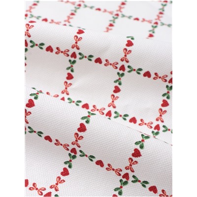 Дорожка на стол Этель Flower Cage 40×149 см, 100% хлопок, рогожка 186 г/м², белая