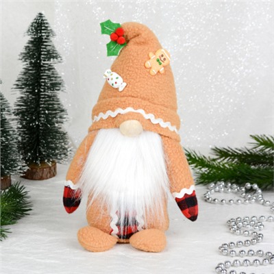 Новогоднее украшение Гном 12x7x30 см / B115 /уп 50/печенька (Мальчик)