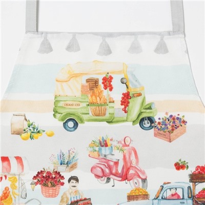 Фартук Этель Food market 70×60 см, 100% хлопок, саржа 190 г/м²