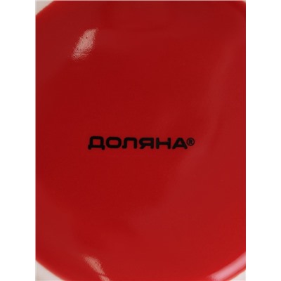 Кружка фарфоровая Доляна «Божья коровка», 370 мл, цвет красный