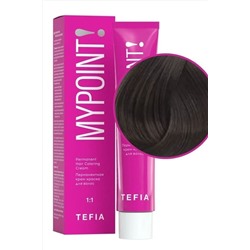 TEFIA Mypoint 5.113 Перманентная крем-краска для волос / Светлый брюнет матовый, 60 мл KRISTALLER, 1108657