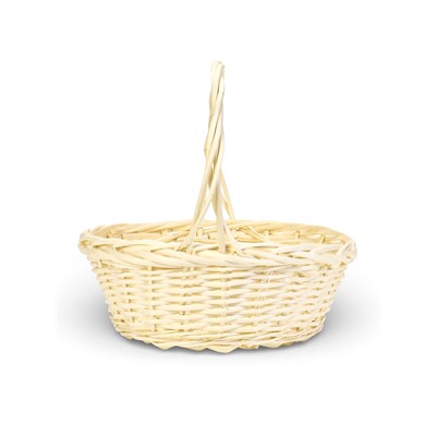 Корзина плетёная для хранения Acacia, с ручкой, бежевая, набор 3 шт.