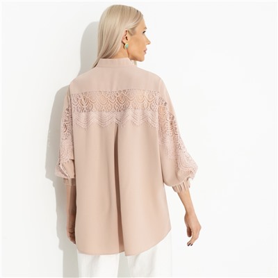 Рубашка с кружевом, Модная магия (розовый)