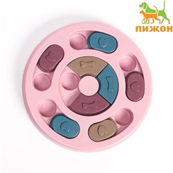 Игрушка интеллектуальная для лакомств, 14×3 см, розовая