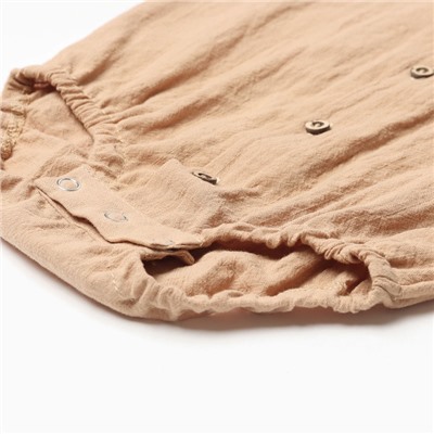 Боди-рубашка для мальчика MINAKU, бежевое, рост 62-68 см