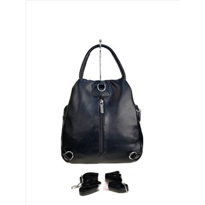 Женская сумка-рюкзак из искусственной кожи, цвет  черный