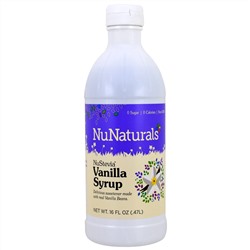 NuNaturals, NuStevia, ванильный сироп, 16 жидких унций (47 л)