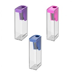 Точилка пластиковая с контейнером "Сити. Сияние" ассорти 60022 ErichKrause