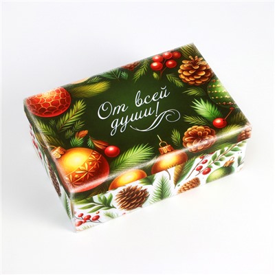 Набор подарочных новогодних коробок 10 в 1 «Ёлочные игрушки», 32.5×20×12.5 - 12×7×4 см