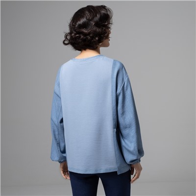 Свитшот дизайнерский, В котором удобно жить (голубой)